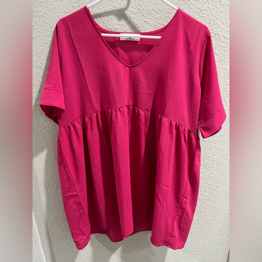 Pink babydoll top size M